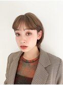 耳掛けボブアッシュベージュ