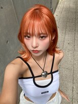 ニューヨークニューヨーク 梅田茶屋町店(NYNY) アプリコットオレンジ　10代　20代　韓国アイドルヘア