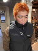 【表参道　roijir】スパイキーショート×ブリーチカラーオレンジ