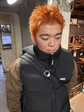 ロイジー(roijir) 【表参道 roijir】スパイキーショート×ブリーチカラーオレンジ