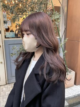 キャンバス バイ ネオリーブ 横浜西口(Canvas by neo.) カカオブラウン韓国ハイトーンレイヤーロング【横浜】