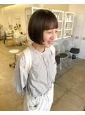 ぱつっとミニボブ×顔まわりカット