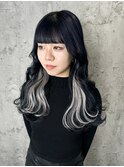 20代30代大人可愛い外国人風エクステホワイトミルクティカラー