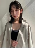 暗髪ミディアム