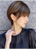 美髪イヤリングカラーサイドバング外ハネボブ小顔前髪イメチェン