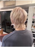ショートウルフ×ホワイトベージュ