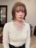 《naho指名限定》カット＋ブリーチなしダブルカラー＋マスクTR￥23100→￥13000