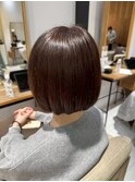 ショートボブ/髪質改善/こっくりブラウン