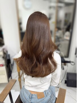 ハピネス 梅田茶屋町店(HAPPINESS) 韓国風/レイヤーカット/顔周り/顔まわり/髪質改善/ベージュ