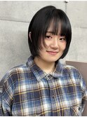 顔まわりレイヤーボブ