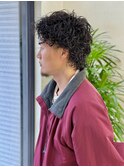 メンズカットパーマ ニュアンスパーマショートウルフ