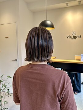 ビアノバ(via nova) ミルクティベージュのアウターカラー