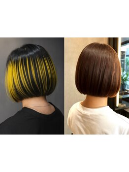 ダメージレスで髪に優しく、ツヤ感・質感・色持ちがUP！カラーをもっと楽しめるようにお手伝いします♪