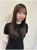 ハイレイヤー／レイヤースタイル／マロンカラー／ロング
