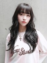 アルバム 渋谷パルコ(ALBUM)&nbsp;グレージュ前髪カット暗めカラー韓国ヘア顔周りレイヤー_F21004