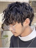 原宿メンズパーマ緩めスパイラルパーマツイスパ波巻きパーマ◆