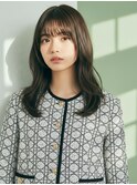 可愛いミディアムヘアー/ココアベージュ/髪質改善/小顔/越谷