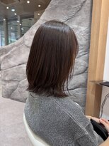 ソワネ 表参道(soigne) 表参道酸性ストレートパーマ艶髪セミロングレイヤーベージュ40代