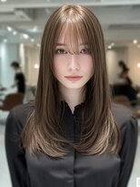 ダル 渋谷/表参道(DAL.)&nbsp;顔周りカットハッシュカットダークブラウンワンホンレイヤー韓国