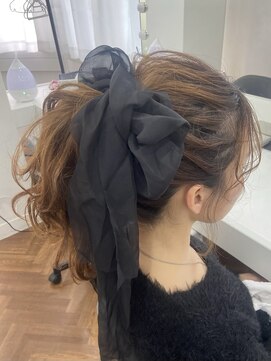 スタスタ 岩本町 秋葉原 ゆるふわポニーテール、ヘアセット、ヘアメイク