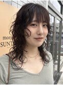 結んでも可愛いスパイラルパーマ