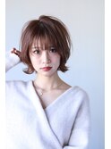 大人可愛い20代30代40代◎似合わせカットイメチェン流しバング