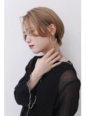 大人かわいいハイトーングレージュショートボブ2　20代30代40代