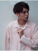コンマヘアアップバングツーブロックマッシュ束感