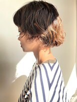 オッジ 西新店(Oggi)&nbsp;ニュアンスパーマ　ゆるふわパーマ　顎ラインボブ　ベージュ