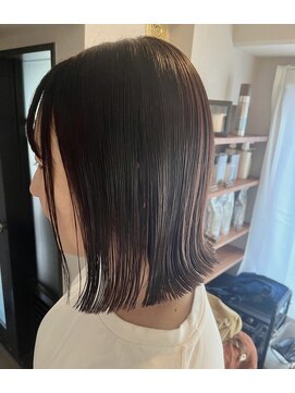 スケール(SCALE) ビターブラウン×切りっぱなしボブ