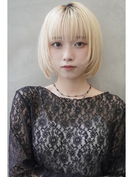 ヤイエ 青山店(yiye) 大人ボブ大人ショートボブ切りっぱなしボブ前髪あり前下がりボブ