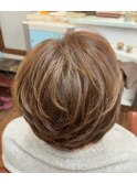 ハイライトちょい足しショートスタイル