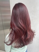 オーガスト ヘア ネイル(AUGUST hair nail) レイヤーカット×艶ピンク