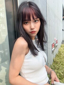 シーン(SCENE) ピンクカラー インナーカラー ダークブラウン【天神/今泉】