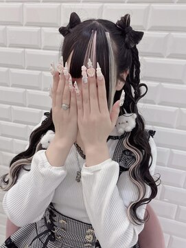 リルミー(Lilme) 立体リボンハーフツイン×垂らしハート＊まゆ