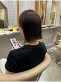 大人可愛い切りっぱなしボブ