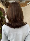 郡山ミディアムレイヤーカットハイライトカラータッセルカット
