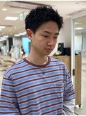 スパイキーショートツイストスパイラル無造作銀座メンズパーマ