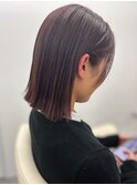 似合わせボブ/くすみベージュ/切りっぱなしボブ