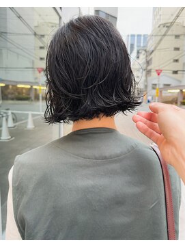 カフ(CAF) CAF 照下 ボブパーマ ゆるめパーマ 夏のヘアアレンジ 大阪