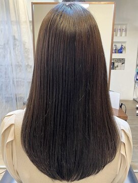 アオゾラヘアー フジサキグウ(AOZORA HAIR FUJISAKIGU) 髪質改善 ブラウン 艶ストレート 大人女性にオススメ 20代30代