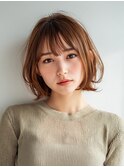 クラゲヘアー/小顔に見せるヘア/ココアベージュ/大口子安新子安