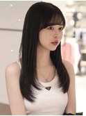 レイヤーカット顔まわりカットグレージュブリーチなしカラー