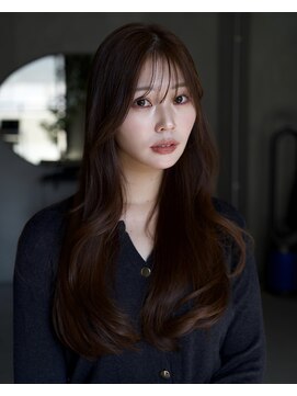 レノラ 本町(LENORA) 美髪ミディアムレイヤーカットデジタルパーマチェリーブラウン