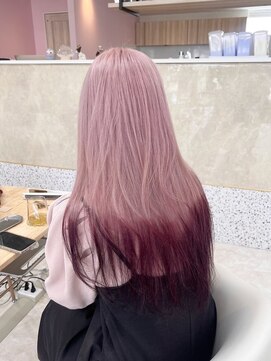 イェッカ パビル(YECCA pabil) ペールピンク×濃いめピンク