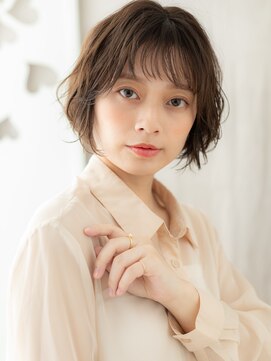 カバーヘアアンドスパ ブリス 浦和(COVER HAIR&SPA bliss) スモーキーカラーウェットヘア小顔くせ毛ショートY浦和20代30代