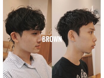 ブラウン バイ イフ 福島(BROWN by if)の写真/大阪メンズ美容室でシャドウパーマ！カット込8000円以下でお洒落にチェンジ♪