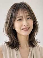 サーカス バイ ビュートリアム 青山(CIRCUS by BEAUTRIUM) くびれミディアムレイヤー 白髪ぼかしハイライト 表参道 青山