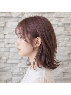 トータルビューティサロン シェリ(total beauty salon cheri) クラッシーピンク×ミディアムフェイスレイヤー