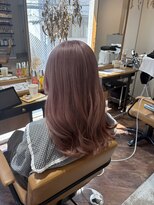 アヴァンスアンス 広島袋町店(AVANCE.ens)&nbsp;ブリーチ２回　ピンクカラー